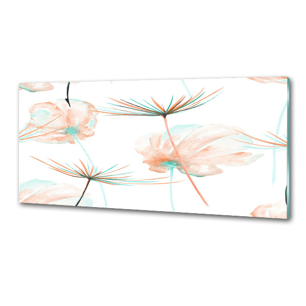 Glazen achterwand keuken Paardebloem