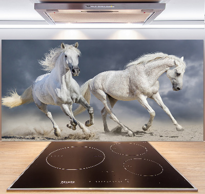 Spatscherm keuken Witte paardenstrand