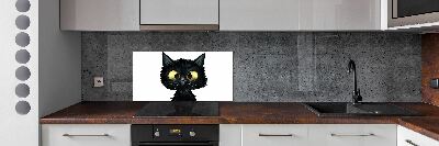 Spatplaat keuken Kattenillustratie