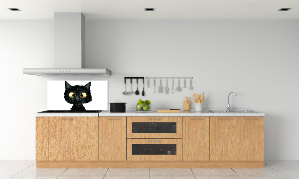 Spatplaat keuken Kattenillustratie