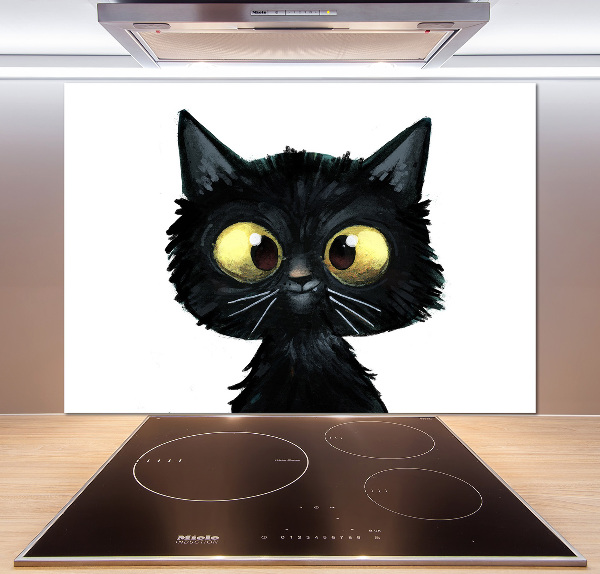 Spatplaat keuken Kattenillustratie