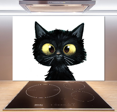 Spatplaat keuken Kattenillustratie