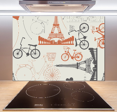 Spatscherm keuken Symbolen van Frankrijk