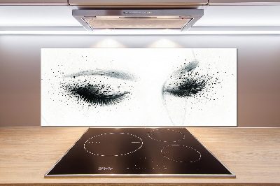 Panel szklany do kuchni Makijaż