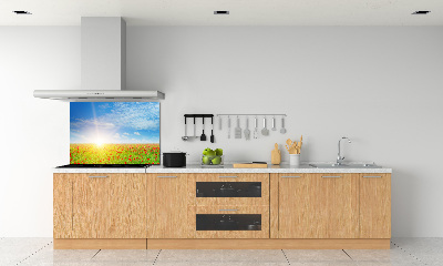 Panel dekor szkło Pole maków