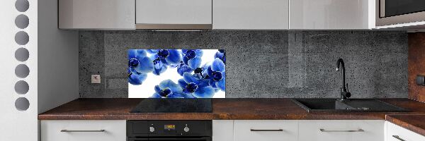 Achterwand keuken Blauwe orchidee