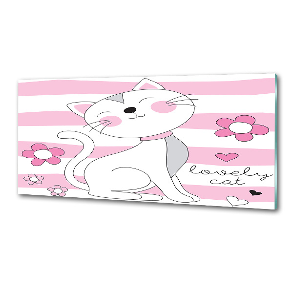 Keuken achterwand Witte kat