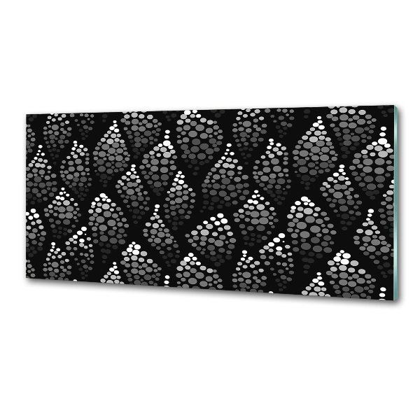 Panel lacobel Czarno-białe kropki