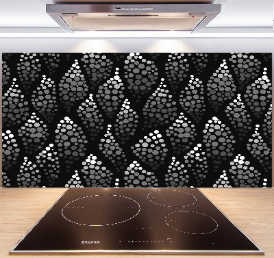 Glazen achterwand keuken Zwart-witte stippen