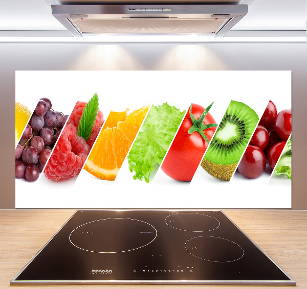 Spatscherm keuken Fruit en groenten