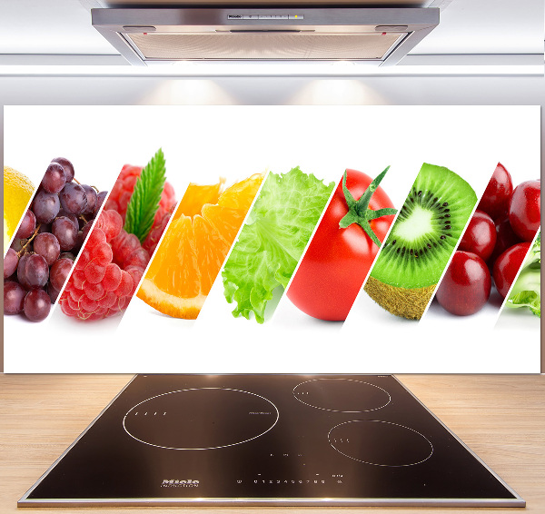 Spatscherm keuken Fruit en groenten