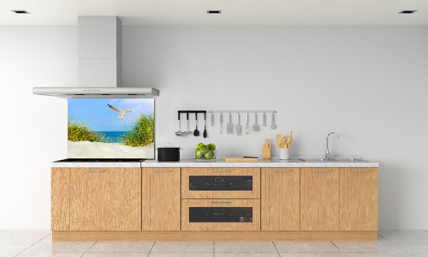 Keuken achterwand Meeuw op het strand