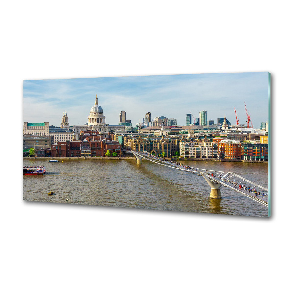 Glazen achterwand keuken Theems Londen