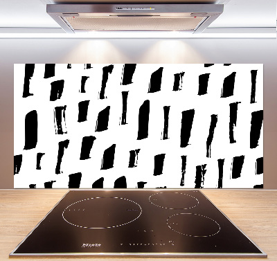 Glazen achterwand keuken Zwart-witte vlekken