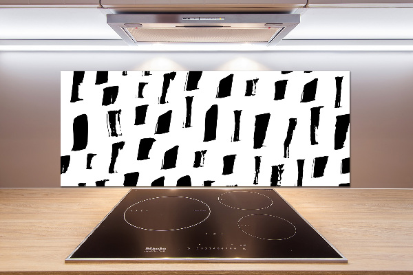 Glazen achterwand keuken Zwart-witte vlekken