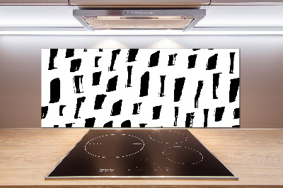 Glazen achterwand keuken Zwart-witte vlekken