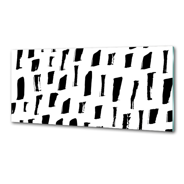 Glazen achterwand keuken Zwart-witte vlekken