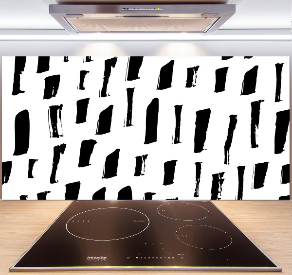 Glazen achterwand keuken Zwart-witte vlekken