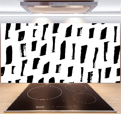 Glazen achterwand keuken Zwart-witte vlekken
