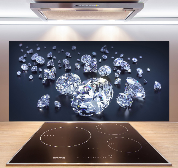 Panel między meble w kuchni Diamenty