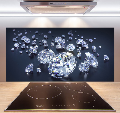 Panel między meble w kuchni Diamenty