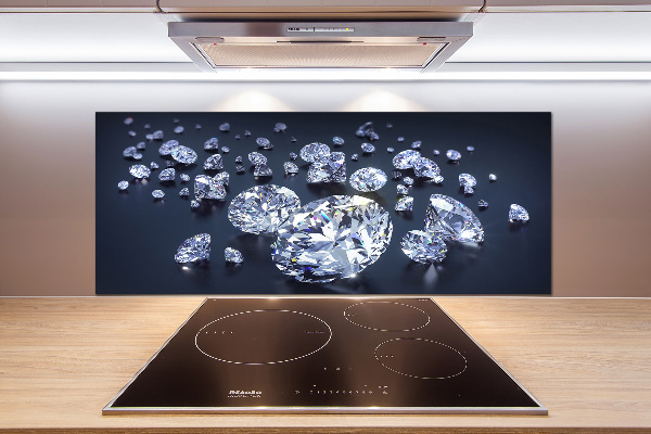 Panel między meble w kuchni Diamenty