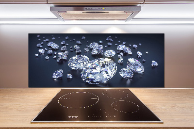 Panel między meble w kuchni Diamenty