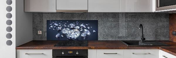 Panel między meble w kuchni Diamenty