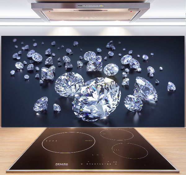 Panel między meble w kuchni Diamenty