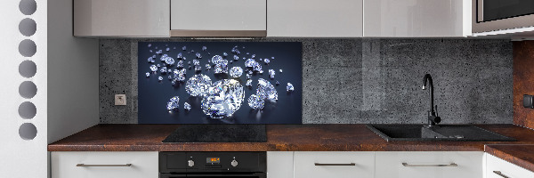 Spatscherm keuken Diamanten