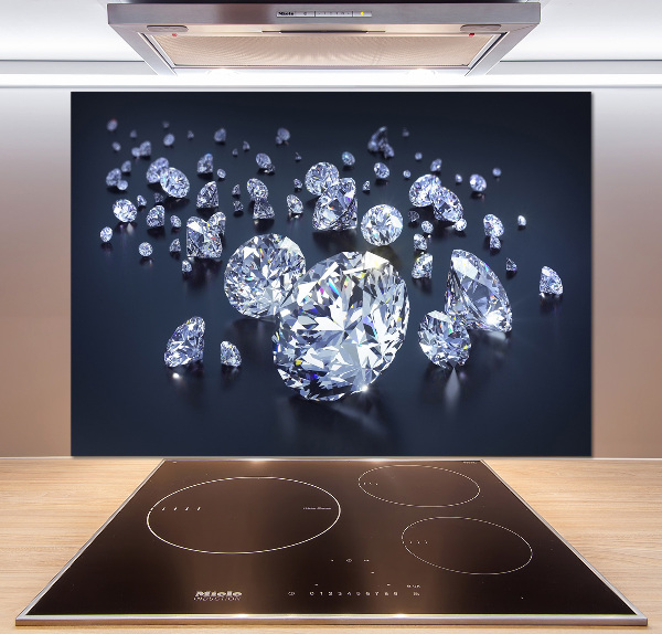 Spatscherm keuken Diamanten