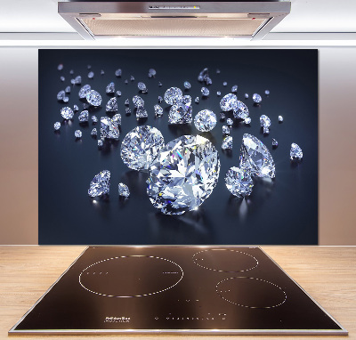 Panel między meble w kuchni Diamenty