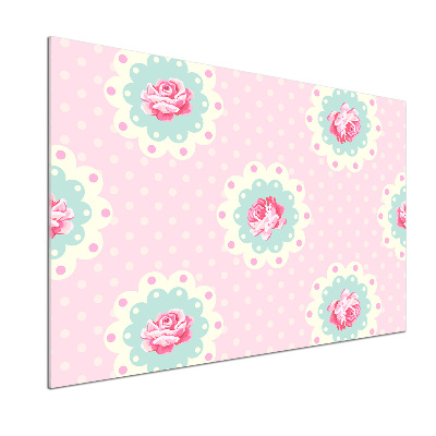 Panel szklany do kuchni Róże