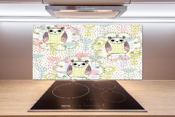 Glazen achterwand keuken Uilen