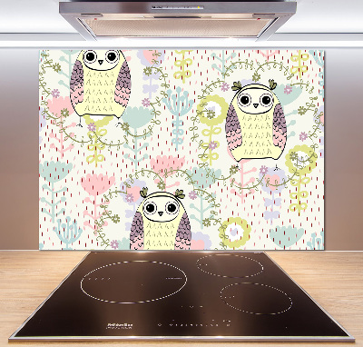 Glazen achterwand keuken Uilen