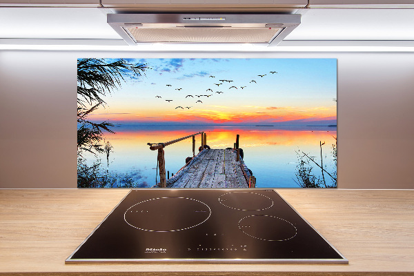 Spatscherm keuken Steiger aan het meer