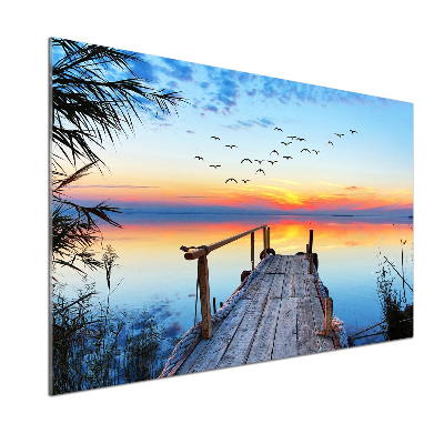 Spatscherm keuken Steiger aan het meer