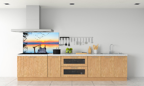 Spatscherm keuken Steiger aan het meer