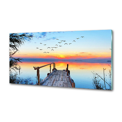 Spatscherm keuken Steiger aan het meer