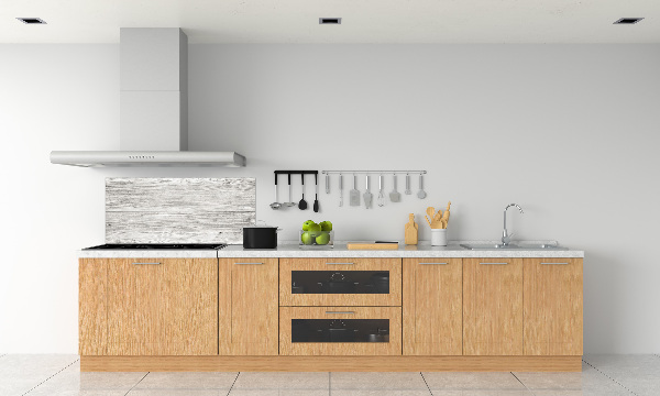 Spatplaat keuken Houten achtergrond