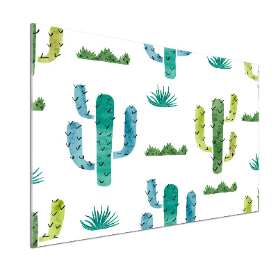 Glazen achterwand keuken Cactussen