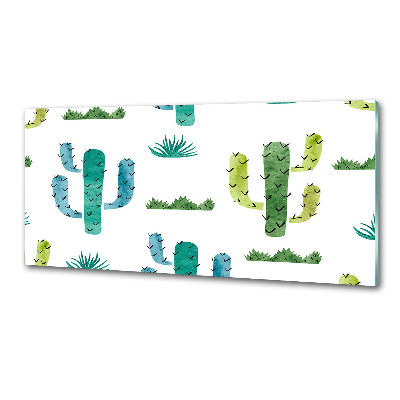 Glazen achterwand keuken Cactussen