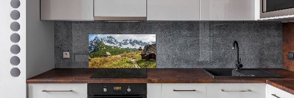 Achterwand keuken Tatragebergte weiden