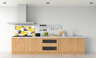 Achterwand keuken Tropische bloemen