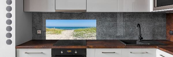 Keuken achterwand duinen aan zee