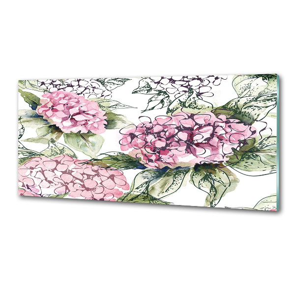 Spatscherm keuken Hortensia