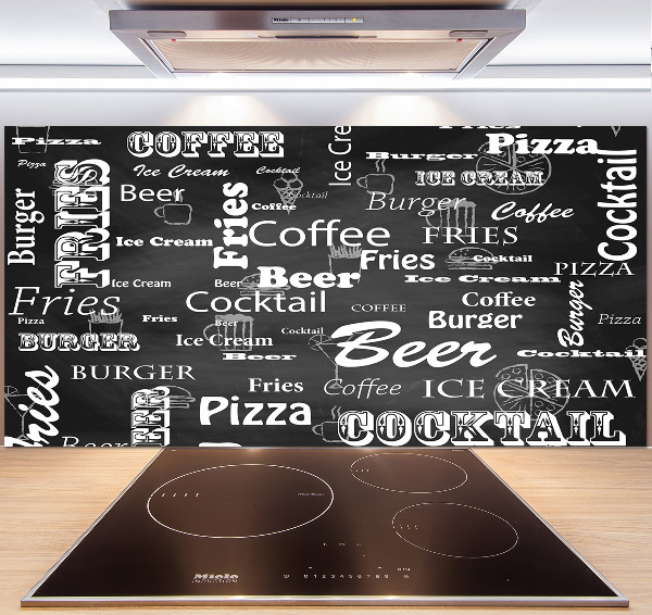 Panel do kuchni Menu w restauracji