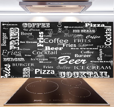 Panel do kuchni Menu w restauracji