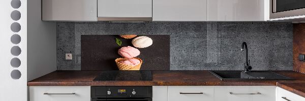 Glazen achterwand keuken IJs in een wafelhoorntje