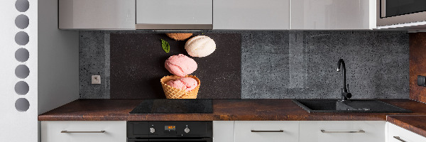 Glazen achterwand keuken IJs in een wafelhoorntje